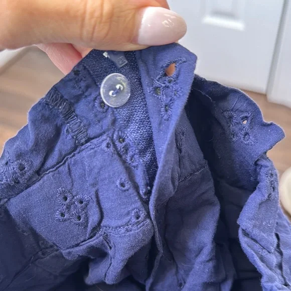 Mi Ami High Waist Blue Shorts with Textured Knit - Picture 6 of 7